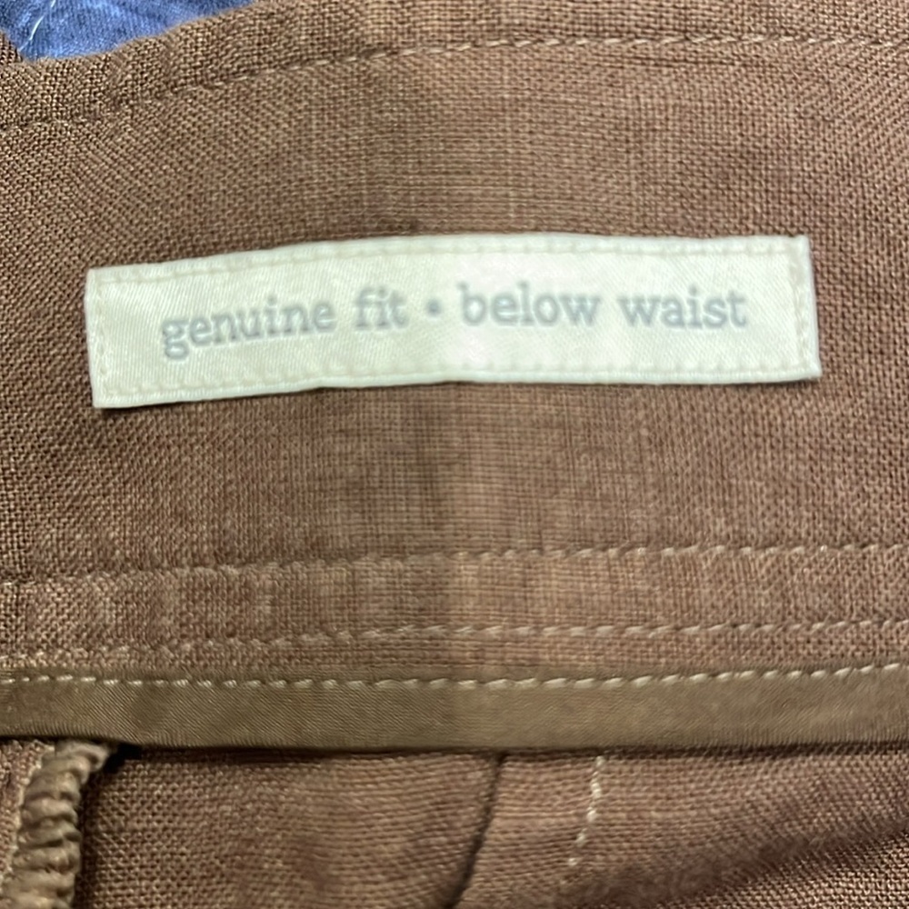 J. Jill Linen Capri Brown Linen Pants - Picture 5 of 6